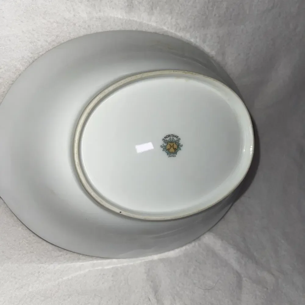 Noritake China Vintage Porcelain Oval Bowl 11.5